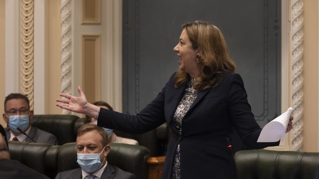 Premier Annastacia Palaszczuk announced the changes in parliament on Thursday. NewsWire / Sarah Marshall