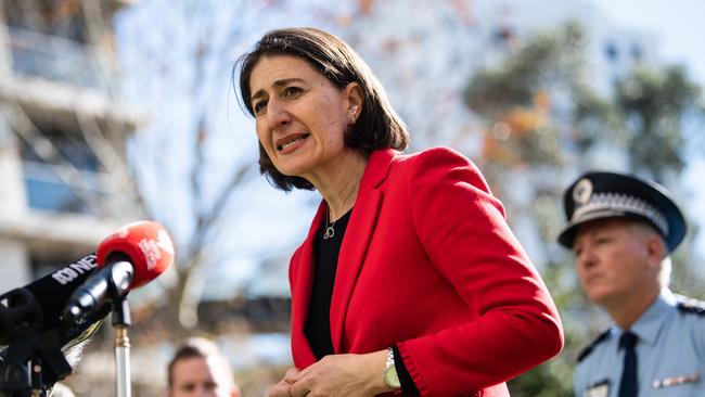 Premier Gladys Berejiklian has called for state borders to be lifted, heavily criticising other leaders for holding back the economy by keeping their borders shut. Picture: AAP