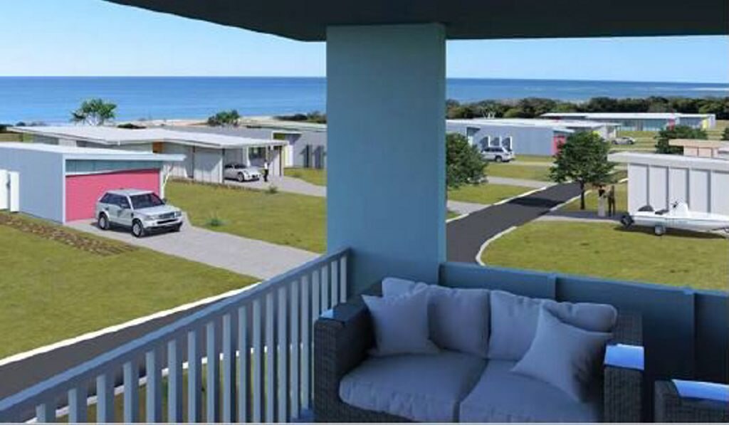 Artist impressions of the 1950s inspired $30 million resort to be built two hours south of Gladstone at Rules Beach. Picture: Rules Beach Resort