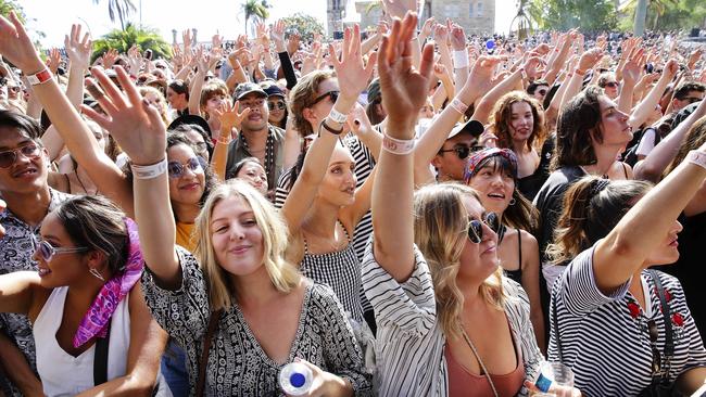 Fans at the recent Sydney Laneway festival. Picture: Justin Lloyd