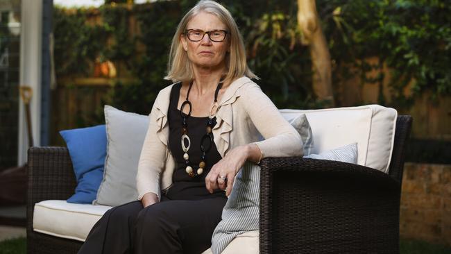 Andrea Smith at her home in Balmain. Andrea was diagnosed six years ago with metastatic breast cancer. She says patients with cancer that has spread are locked out of support groups available to early stage cancer patients. Picture: Richard Dobson