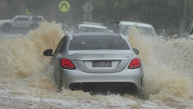 Flooding in Boondah Rd, Warriewood in February, 2020, close to the proposed development site. Picture John Grainger