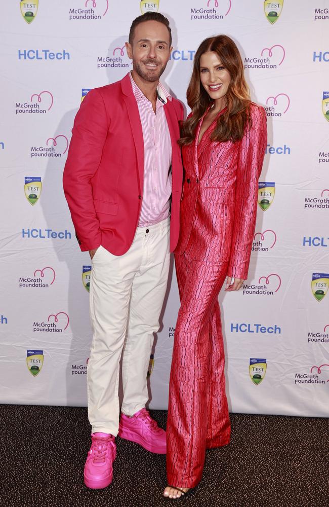 Stylist Donny Gallea and cricket presenter and former Miss World Australia, Erin Holland. Picture: Tim Hunter.