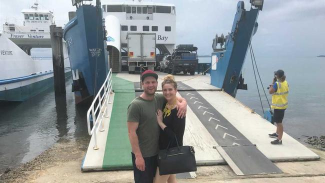 PRISTINE SCREEN TIME: Married at First Sight newlyweds Mat and Alycia enjoying their time on Fraser Island, which was filmed between September and October 2016. Picture: Kingfisher Bay Resort