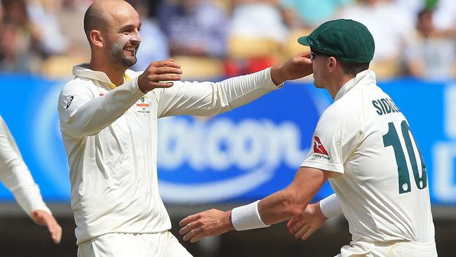 Nathan Lyon now has 352 Test scalps. Picture: Lindsey Parnaby/AFP)