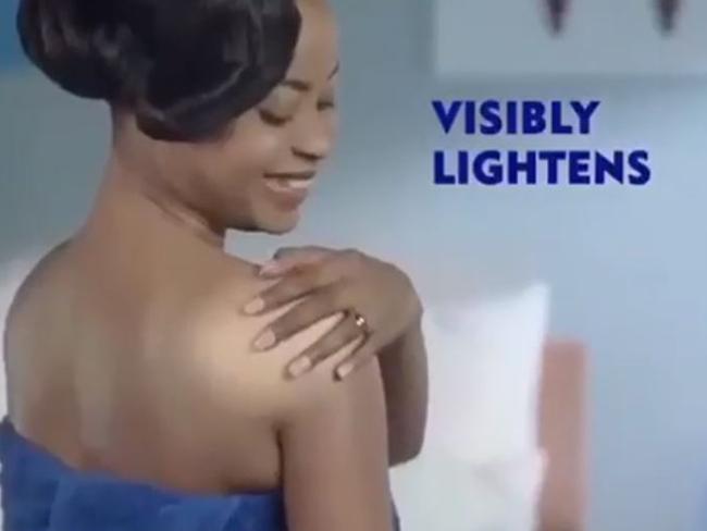 Nivea faces accusations of racism after releasing an ad that promises "lighter skin" for black women in Africa. Picture: Supplied