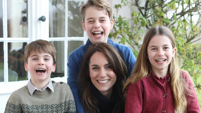 The Photoshopped image of Kate Middleton, the Princess of Wales, Prince George, Princess Charlotte and Prince Louis. Picture: Kensington Palace/Instagram