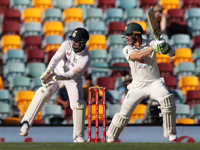 Tim Paine reached 50 - then promptly lost his wicket. Picture: Getty