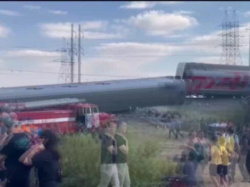 At least 140 people hurt as Russian train smashes into truck