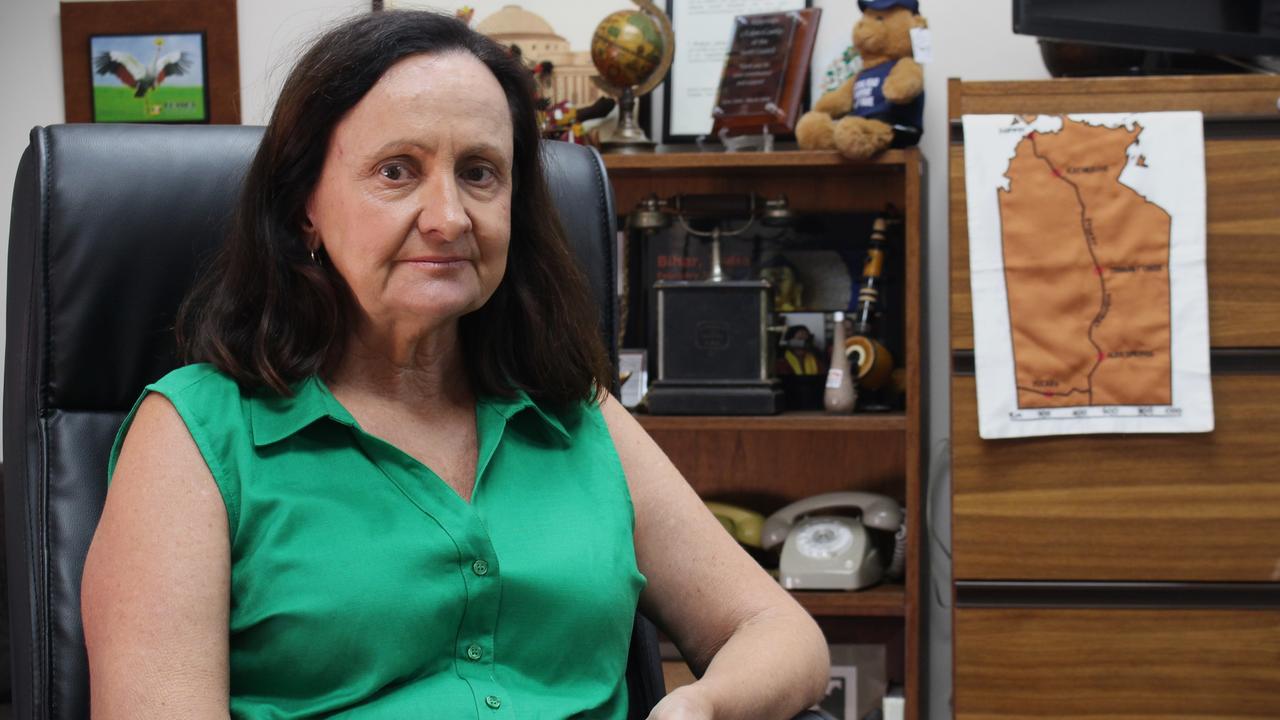 Member for Araluen Robyn Lambley at her office in Alice Springs. Picture: Jason Walls