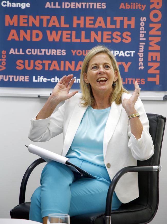 Federal MP Angie Bell at a youth community cabinet on the Gold Coast. Photo: Tertius Pickard