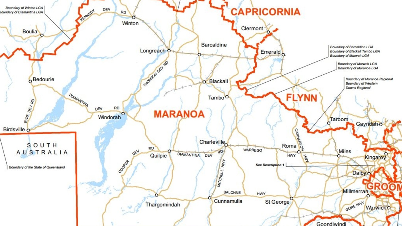 Map of electorate of Maranoa. Photo Contributed