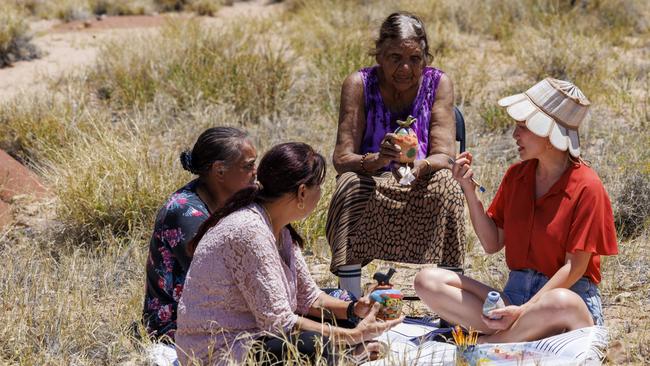 Poh Ling Yeow at Hermannsburg prior to her announcement as the Territory’s newest ambassador, January 2025. Picture: Supplied