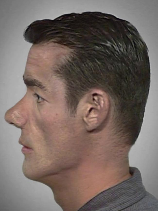 A side profile of the man’s face. Picture: NSW Police