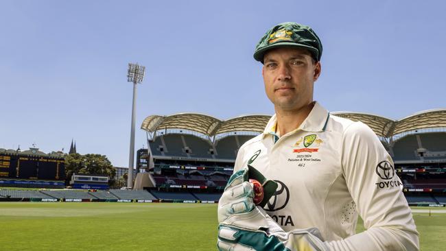 Alex Carey at Adelaide Oval. Picture: Kelly Barnes