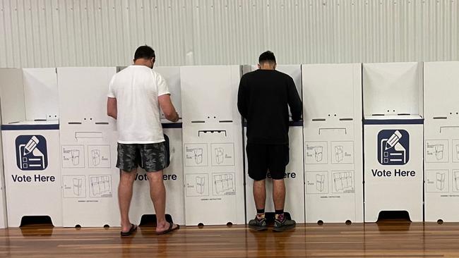 Voters take to the polling booths in Lake Macquarie. Picture: Richard Noone