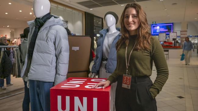 Indira Gardener, retail team member at the Uniqlo pop-up store at Eastlands. Picture: Caroline Tan