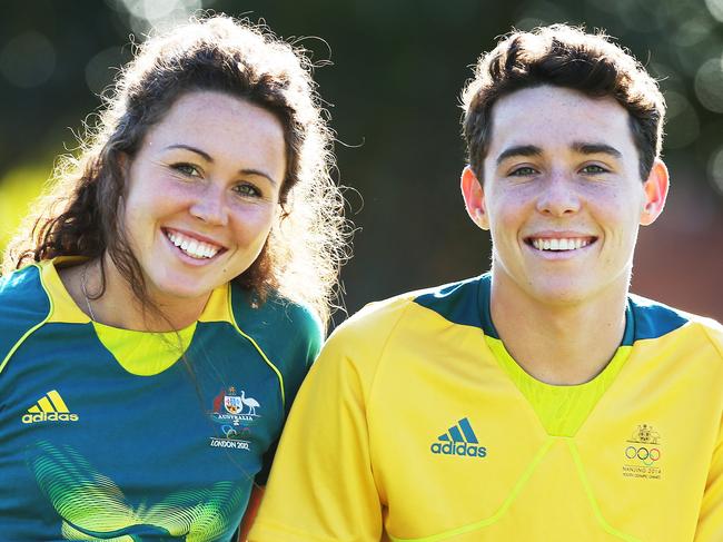 Chloe and Max Esposito are Australia's first Olympians selected for Rio 2016. The Brother and sister duo compete in the Modern Pentathlon which consists of a swim, run, shooting, fencing and showjumping. Picture. Phil Hillyard