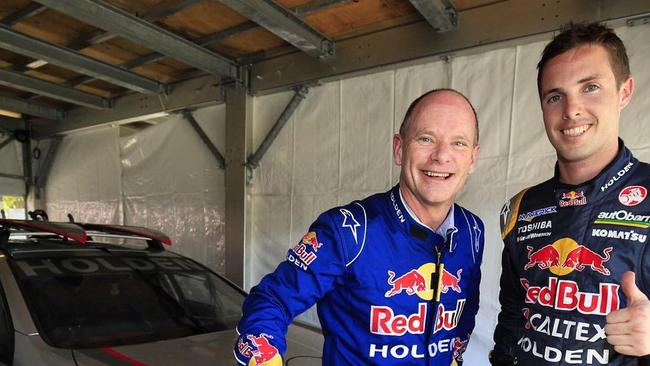 Premier Campbell Newman has walked the pitlanes and also gone for a hotlap in a V8 Supercar this morning. Pic: V8 Supercars