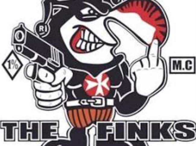 The Finks M.C logo posted on Peck's Facebook page.