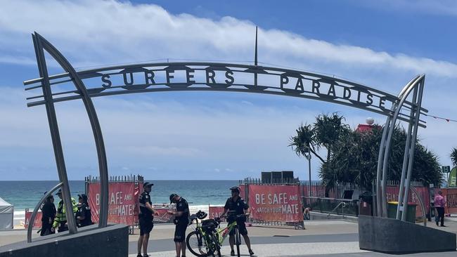 Cavill Ave may be quiet now but come Saturday, a stampede of 20,000 students will descend on the party precinct. Picture: Sam Stolz