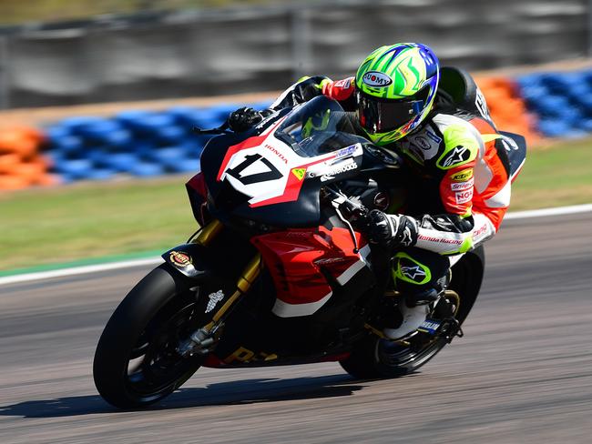 Troy Herfoss won Race 1 of the Darwin Superbikes weekend on Saturday. Picture: ASBK Media