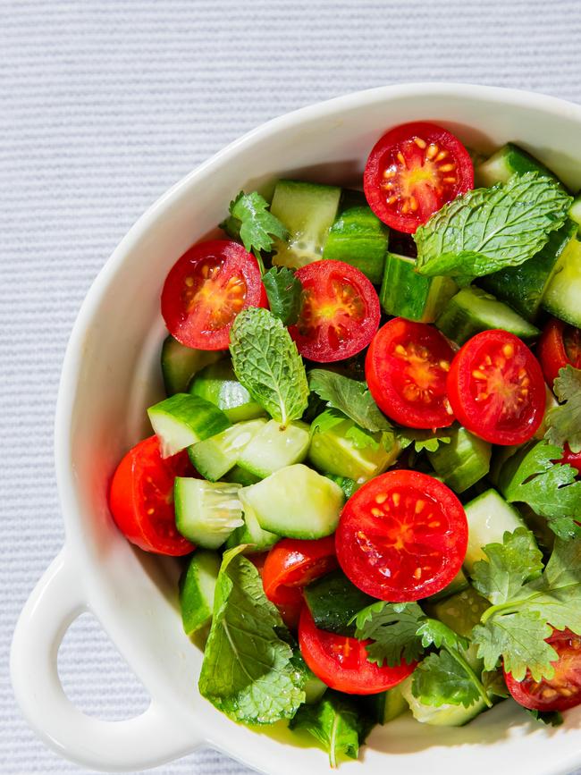 This cucumber salad is perfect on its own or as a side.