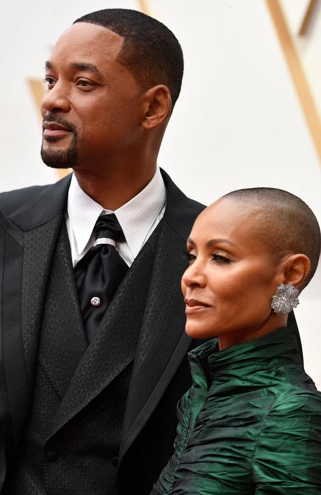 Will Smith and Jada Pinkett Smith on the Oscars red carpet. Picture: Getty.