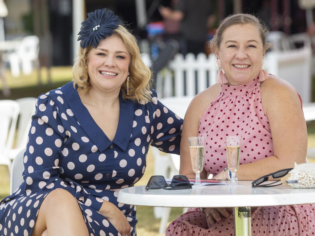 Nat Hodgson and Fiona Fulton at the Bridge Toyota Ladies' Day. Picture: Floss Adams