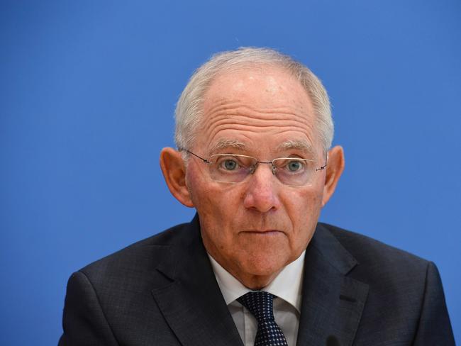 German Finance Minister Wolfgang Schäuble attends a press conference on the German budget plan for 2017 in Berlin, on July 6, 2016. / AFP PHOTO / John MACDOUGALL