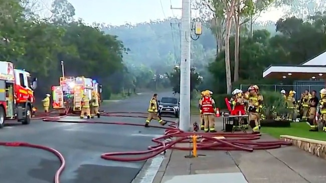 The blaze was under control as of 10.30am. Picture: Today/9 News