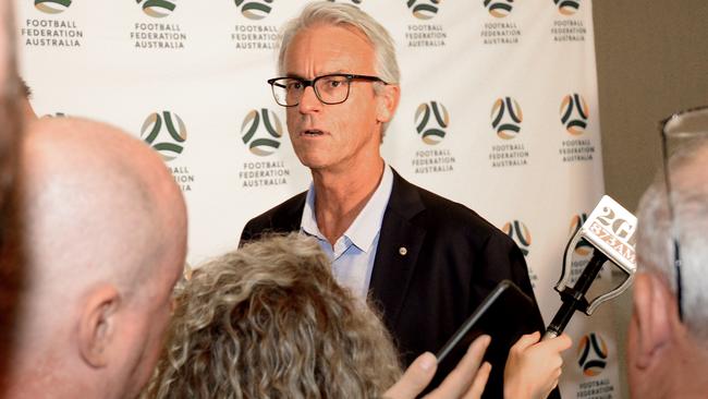 David Gallop’s media conference did little to answer key questions. (AAP Image/Jeremy Piper) 