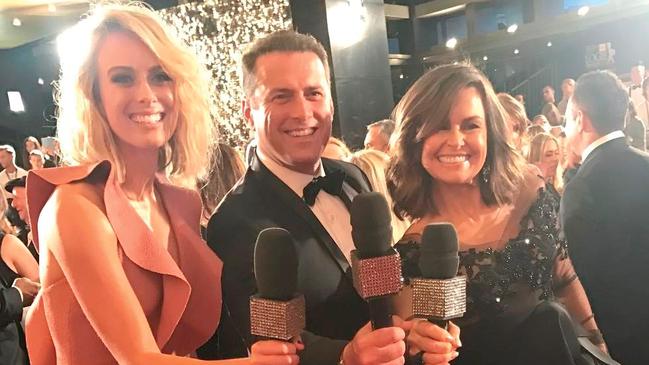 Jeffreys with Karl Stefanovic and Lisa Wilkinson. Picture: Supplied