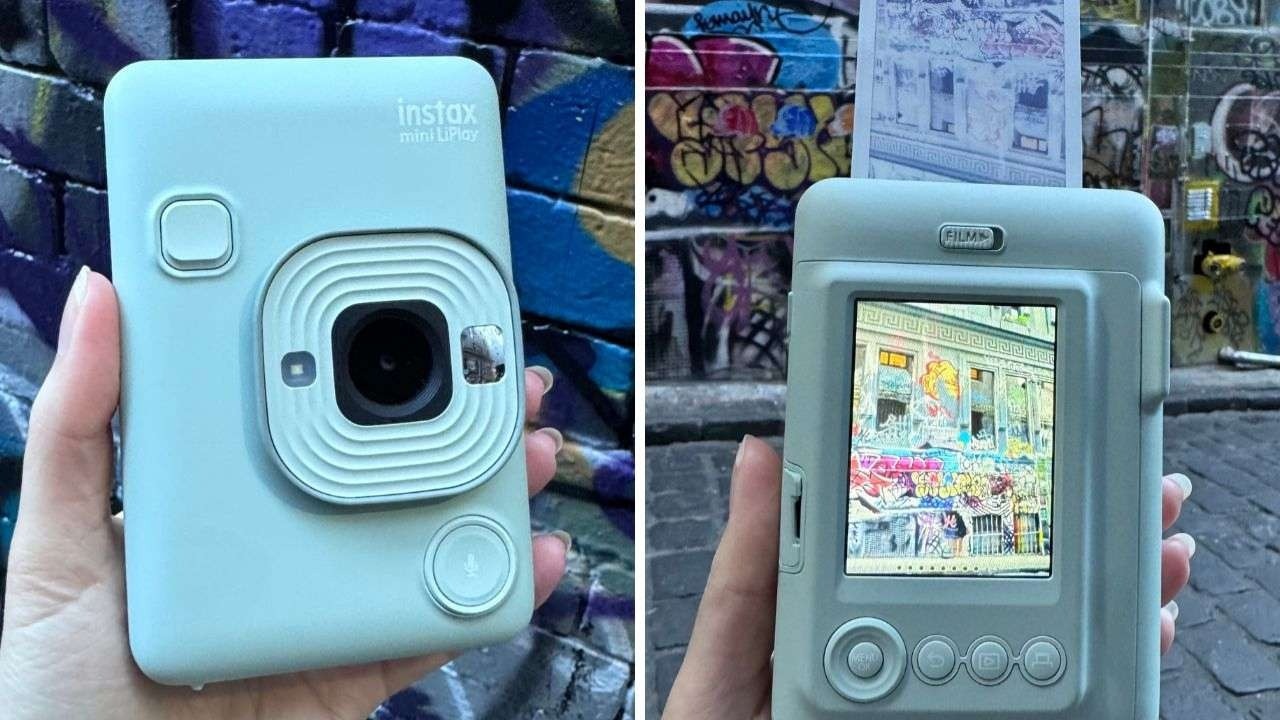 Instax Mini LiPlay Instant Camera. Picture: news.com.au checkout/Lauren Chaplin