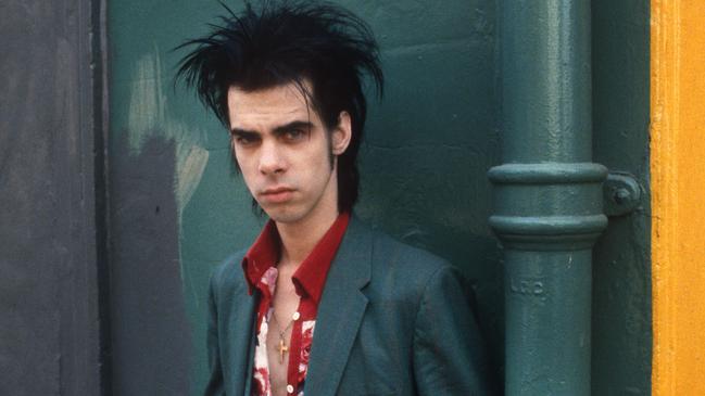 Singer Nick Cave as a very young man in London in a photograph by Derek Ridgers.