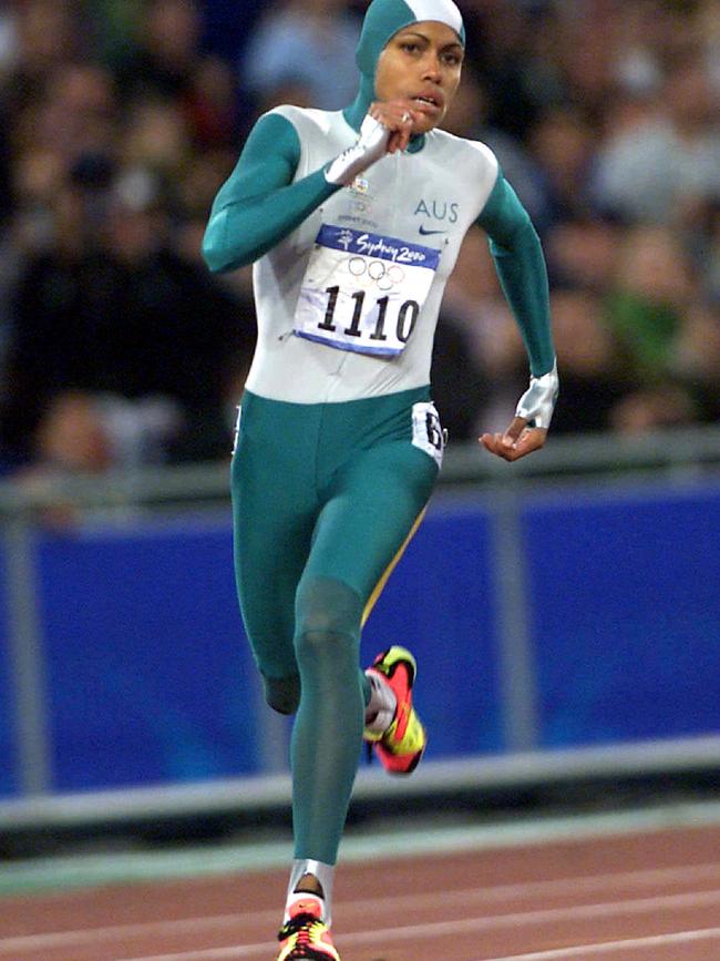 Freeman winning the women’s 400m final at the 2000 Olympic Games.