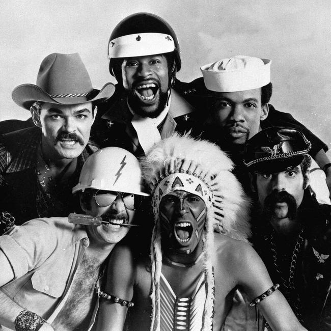 Members of band Village People (clockwise from top): Randy Jones, Victor Willis, Alex Briley, Glenn Hughes, Felipe Rose and David Hodo.