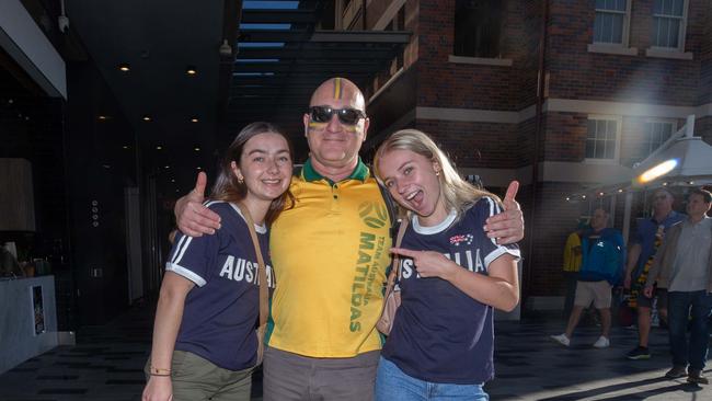Fans ahead of the World Cup Matilda's v Sweden match at Suncorp Stadium. Photo - Stephen Archer