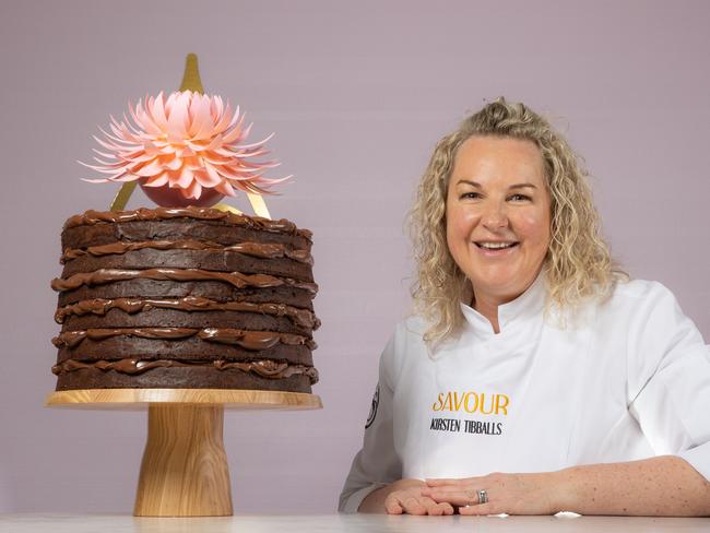 Kirsten Tibballs is vying for the $100,000 prize on Channel 10’s Dessert Masters. Picture: Jason Edwards