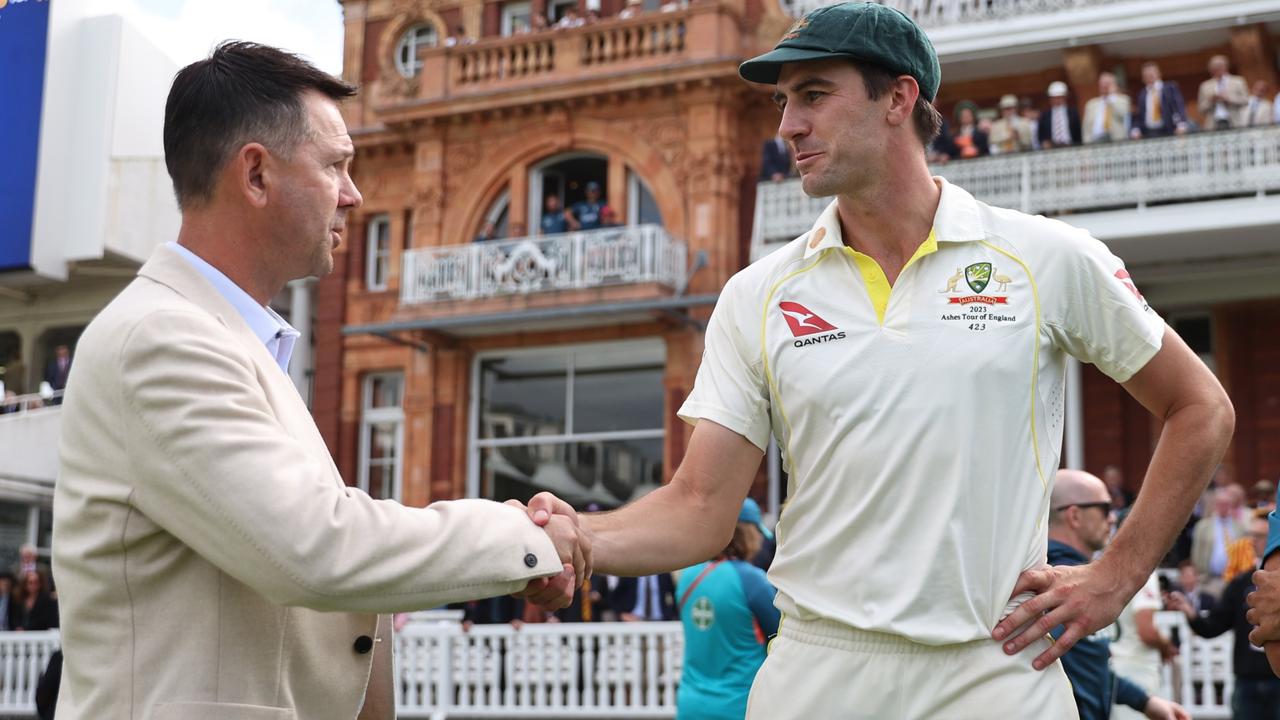 Australia’s greatest captain and Pat Cummins. Photo by Ryan Pierse/Getty Images.