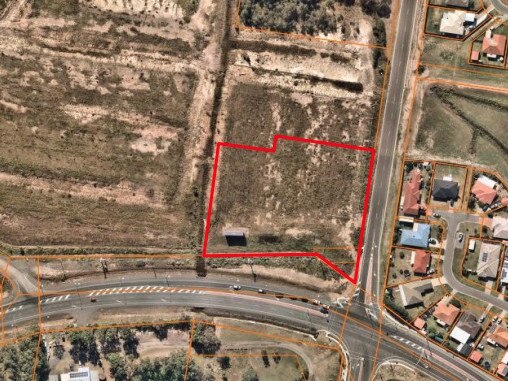 The red area is the proposed site of a new Aldi store for Hervey Bay. Photo: Contributed