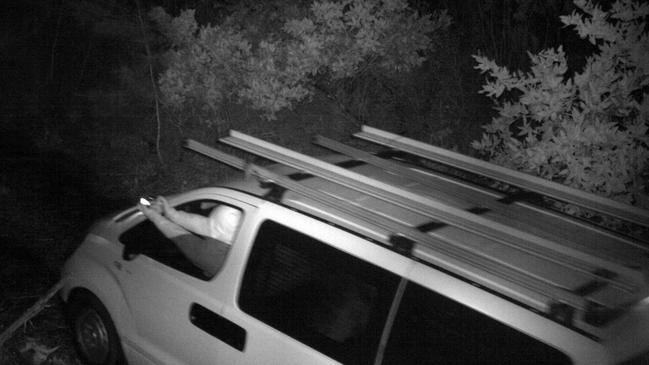 Police released CCTV images of a white van seen in the vicinity of the bushland where Mark Easter’s body was located. Picture: Police Media