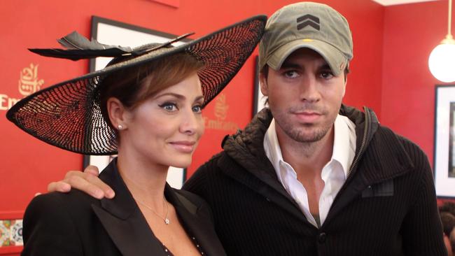 Natalie Imbruglia and Enrique Iglesias inside the Emirates marquee.