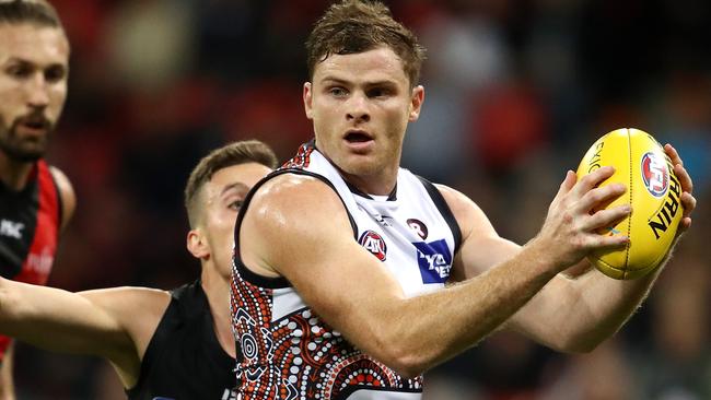 Heath Shaw delivered a hilarious press conference ahead of 250th game. Picture: Getty Images