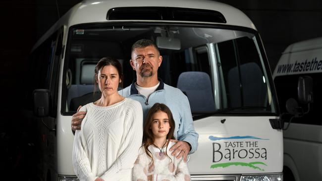 Dennis Coull with his wife Nikki and daughter Tamsin. Picture: Tricia Watkinson