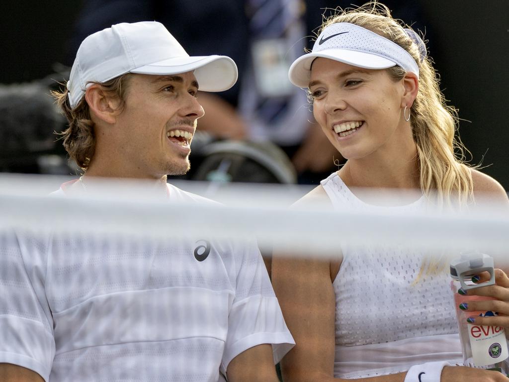 Alex de Minaur and Katie Boulter recently got engaged. Picture: Tim Clayton