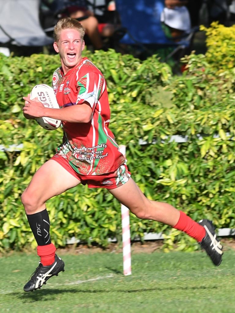 Warba Wangarunya Rugby League Carnival: Emu Park's Tristan Butcher.