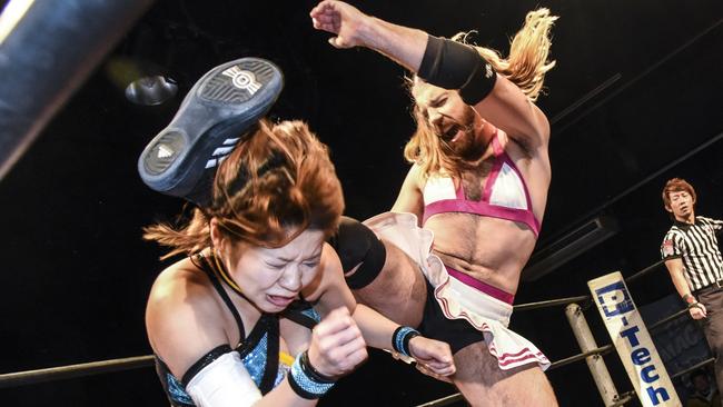 Ladybeard is a bodybuilder, pro wrestler and heavy metal singer originally from Adelaide but now based in Japan, where he has a huge following.