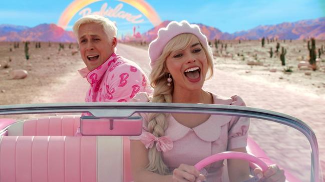 "Barbie", starring Margot Robbie and Ryan Gosling, had grossed $155 million in the U.S. and Canada by Sunday. (Warner Bros. Pictures/Associated Press)