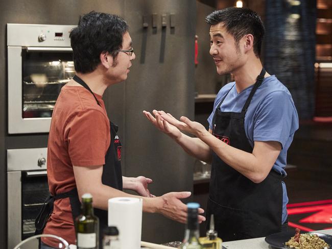 Albert and David’s elimination was overshadowed by Josh’s outburst at Courtney. Picture: Jeremy Greive